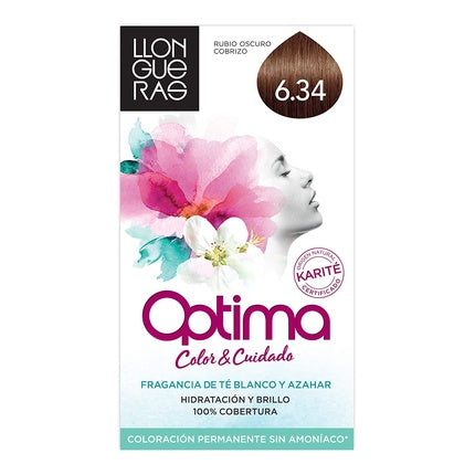 Vopsea de păr, Llongueras, Optima 6.34 Blond Arămiu Închis