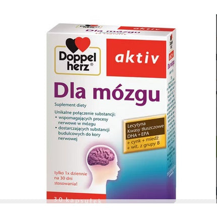 Suplement alimentar pentru creier, Doppelherz aktiv, 30 capsule DHA EPA Omega