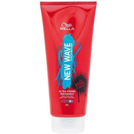 Gel păr Wella New Wave, Ultra Strong, 200ml, roșu