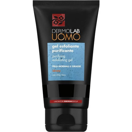 Gel exfoliant purifiant pentru bărbați, Dermolab, Piele normală și grasă