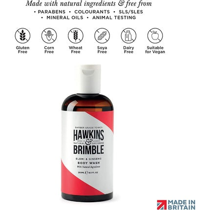 Gel de duș, Hawkins & Brimble, Elemi & Ginseng, 250ml