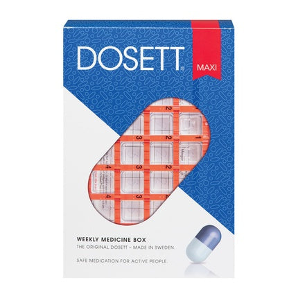 Cutie pentru medicamente Dosett Maxi, portocalie, albă