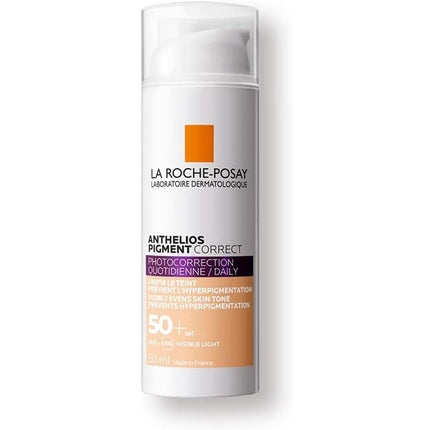 Cremă colorată cu protecție solară, La Roche-Posay, Anthelios Pigment Correct SPF50+ (50ml)