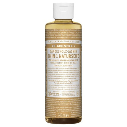 Săpun lichid Dr. Bronner's Sandalwood Jasmine 18-in-1, 240ml