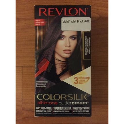 Vopsea de păr, Revlon, Colorsilk Buttercream, negru violet