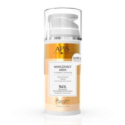 Cremă hidratantă față, Apis, cu miere și turmeric, 100ml