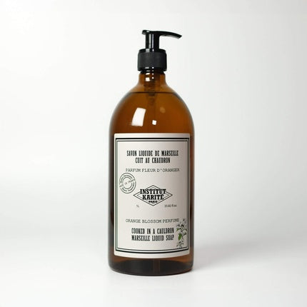 Săpun lichid Marseille, Institut Karité, Parfum de Floare de Portocal, 1L