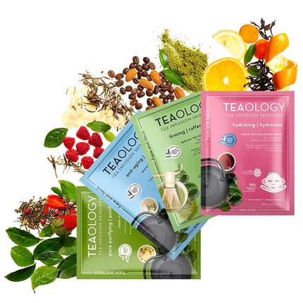Masca pentru față și gât, Teaology, Peach Tea, roz