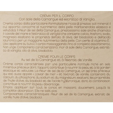 Cremă de Corp, L'Amande, Fleur de Sel & Vanilie, 300ml