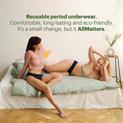 Lenjerie Internă Menstruală Allmatters, Leak-Free, Material TENCEL™, Culoare Neagră