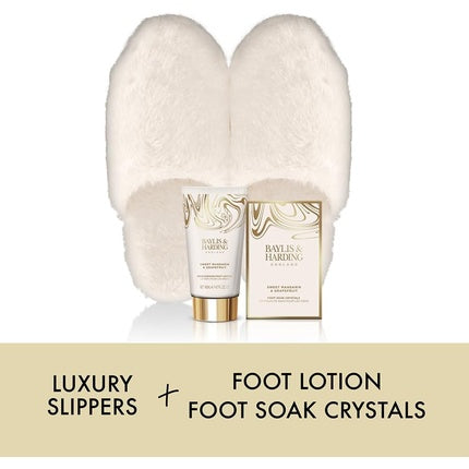 Set cadou, Baylis & Harding, Sweet Mandarin & Grapefruit, papuci albi