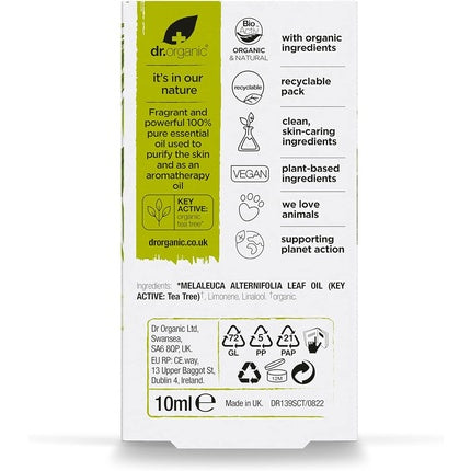 Ulei pur, Dr Organic, Tea Tree, vegan 10ml