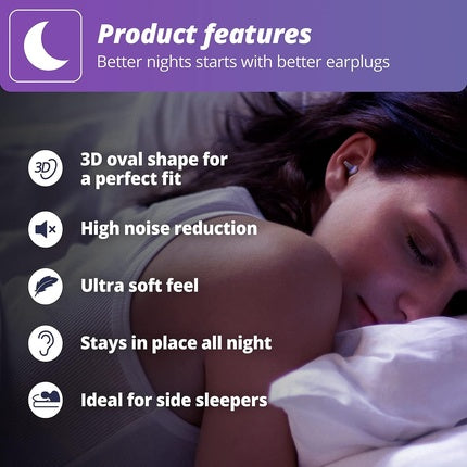 Alpine Sleepdeep M/L, dopuri pentru urechi, alb și albastru, 10g