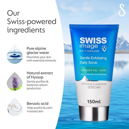 Swiss Image Gentle Exfoliating Daily Scrub, 150ml, Alpin Glacier Water