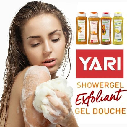 Gel de duș exfoliant Yari cu turmeric și ghimbir, 500ml