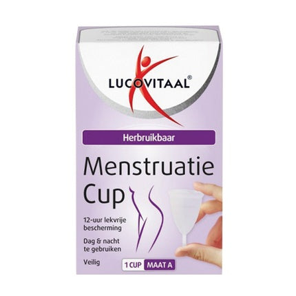 Cup Menstruație Lucovitaal, Model A, Alb Translucid, Silikon