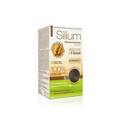 Vopsea permanentă păr, Silium Cosmetici, PERMANENT HAIR DYE CEREALS 6.1 Cenușiu