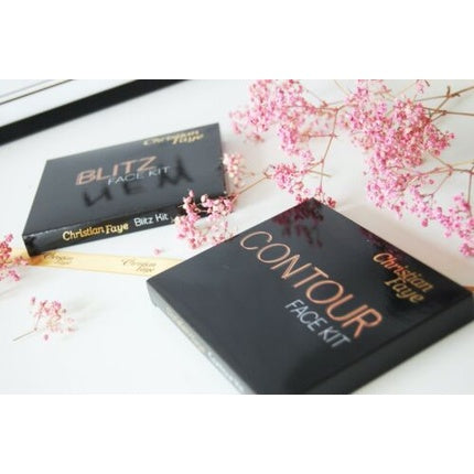 Set conturare Christian Faye, 6 culori, compact negru
