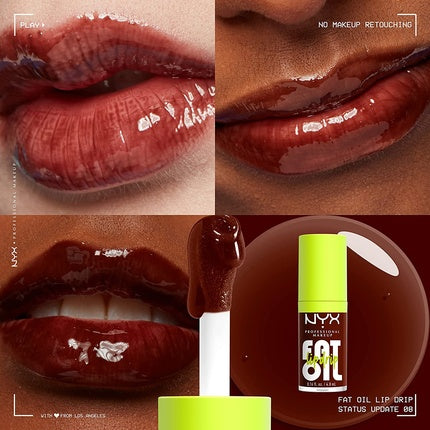Gloss de buze, NYX, Fat Oil, maro, vegan