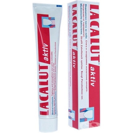 Lacalut Active, Pastă de dinți medicală Stop Bleeding, 75ml (alb-roșu)
