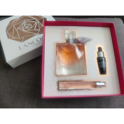 Set Cadou Parfum La Vie Est Belle, Lancôme, 50ml EDP, design geometric auriu