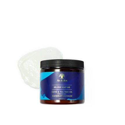 Cremă de păr, As I Am, Dry & Itchy Scalp Care Cowash, Zinc Pyrithione, Ulei de Măslin, Ulei de Ceai