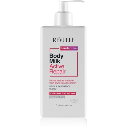 Lapte Corporal Revuele Body Milk Active Repair, 250ml, ambalaj pompa alb