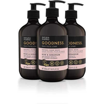 Săpun lichid, Baylis & Harding, Rose și Geranium, 500ml