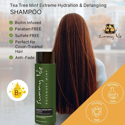 Șampon Sunny Isle Rosemary Mint anti-cădere, verde, 340g