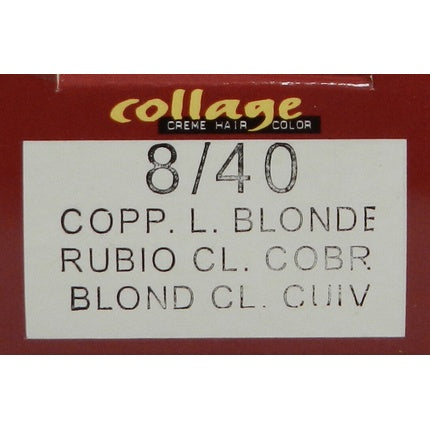 Vopsea de păr Lakmé Collage Creme Hair Color 8/40 Cupru Light Blonde 87g