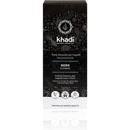 Vopsea de păr, Khadi, negru intens, 100g