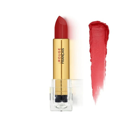 Le Rouge Francais Cream Lipstick 011, Culoare Roșu Aprins, Ambalaj Auriu și Transparent