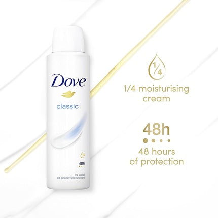 Deodorant Spray, Dove, Classic, 150ml, Alb