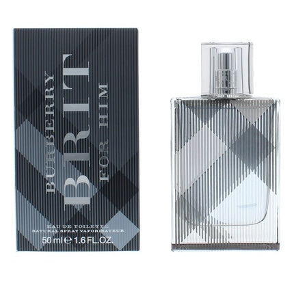 Perfum Burberry Brit pentru Bărbați, 50ml, Cutie Argintie-Albastră