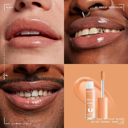 Lip Gloss, NYX, This Is Milky, caramel sărat