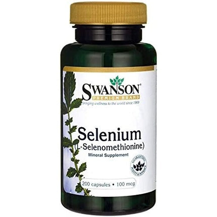 Supliment Mineral, Swanson Selenium L-Selenomethionine, 100mcg, 200 Capsule