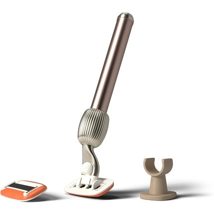 Fler The Razor Starter Set - Răzătoare pentru femei cu lame de schimb și suport, roz blush