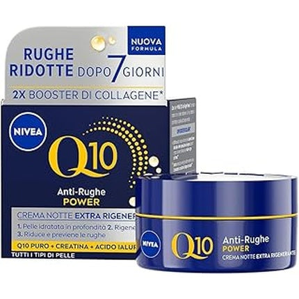 Crema de noapte Nivea Q10 Power Anti-Rughe, 50 ml