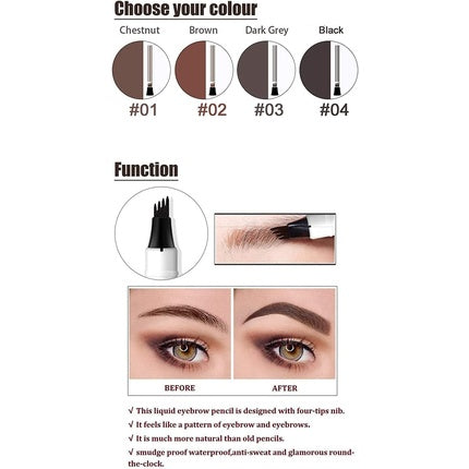 Creion ochiuri waterproof, Music Flower, Dark Chestnut