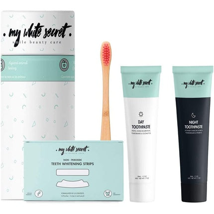 Set albire dinți, My White Secret, alb, 14 benzi, pastă dinți 50ml