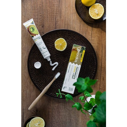 Pasta de dinți albire cu lămâie și mentă, Nordics Organic Care, 110g