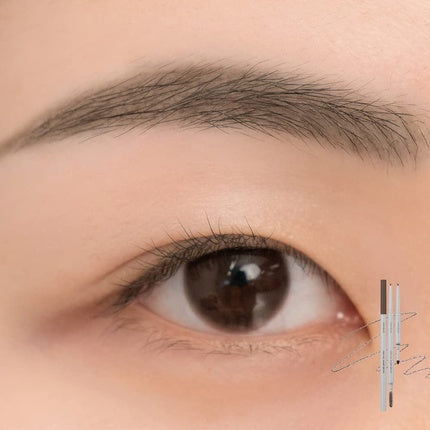 Creion pentru sprâncene Rom&Nd HAN ALL SHARP BROW C2 Grace Taupe, Dual-Sided Fine Tip