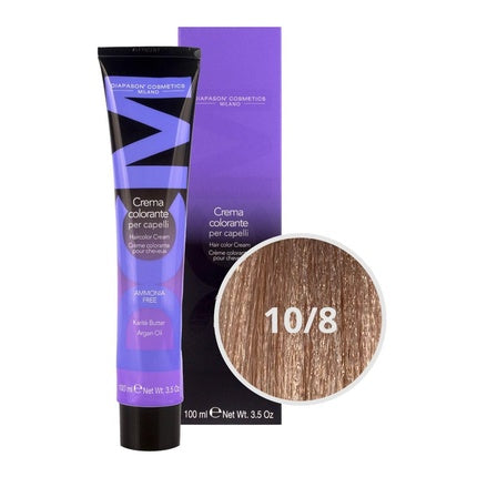 Cremă vopsea pentru păr DCM Hair Color Cream Ammonia Free 10/8 Violet, 100ml