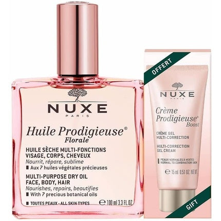 Set Nuxe Huile Prodigieuse Florale 100ml + Crème Prodigieuse Boost 15ml - Cadou