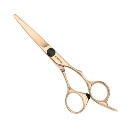 Foarfecă de coafor Kyone 710 Rose Gold, 6.0 inch, design ergonomic, vârfuri ascuțite