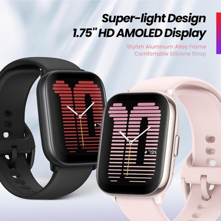 Ceas smartwatch, Amazfit, Active, ecran AMOLED, roz
