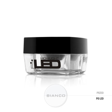 Gel Unghii Silcare High Light LED Medium Thick Onephase Bianco 15g