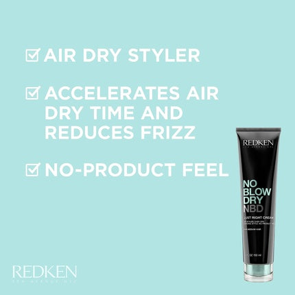 Cremă de styling Redken No Blow Dry Just Right Cream 150ml