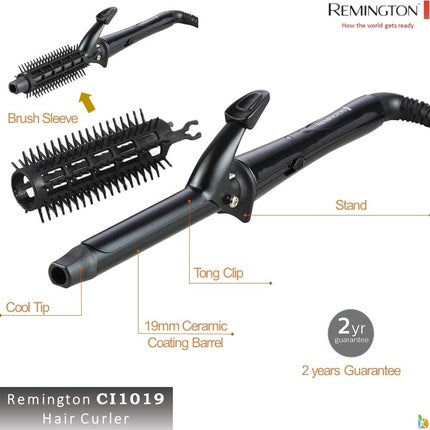 Ondulator păr, Remington, ceramic, negru