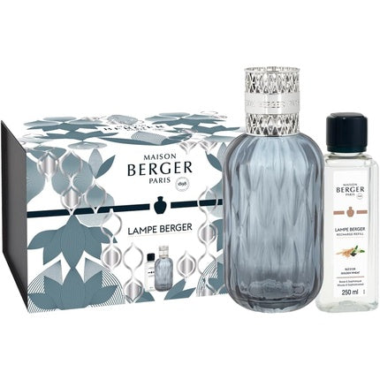 Set Parfum Maison Berger, Lampe Berger Quintessence Bleue, sticlă albastră